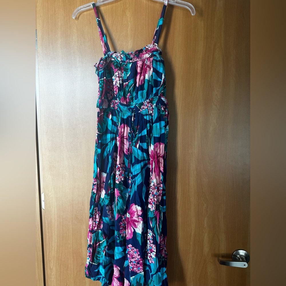 Avenue Floral Mid Calf Length Jumpsuit